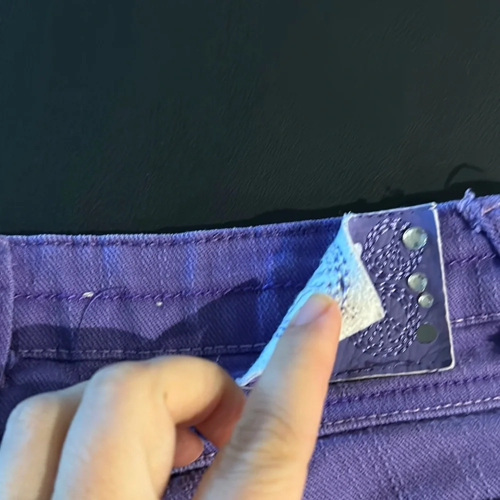 Arizona Jean Company Purple Denim Bermuda Shorts - Picture 3 of 5